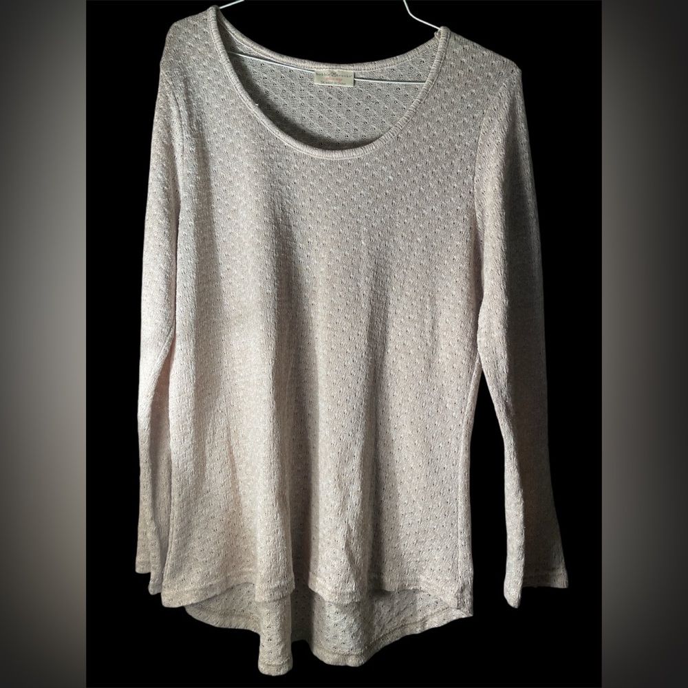 Bobbie Brooks Plus Size 3X Beige Long Sleeve Sweater. Very light weight and soft